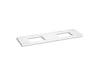 KOHLER Silestone 73" quartz vanity top with two rectangular cutouts