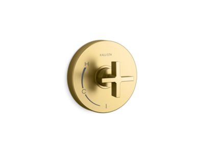 Kallista P24415-CR One Pb Shower Trim W/O Divrt, Cross Hdl
