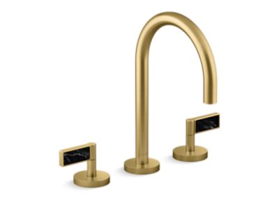 Kallista P24490-NM One Basin Set, Gooseneck, Lv, Nm Stone