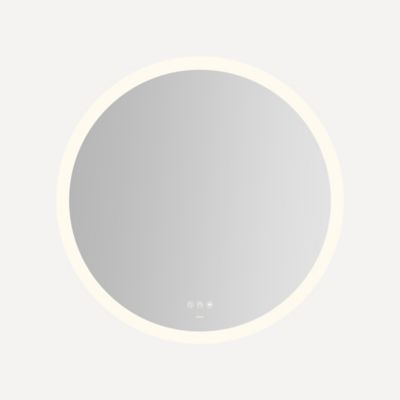 Robern Instinct Lighted Mirror, 30" Circle, Perimeter Light Pattern, TUN Lighting, Warm White (2700K) to Cool White (5600K), Dimmable, Defogger