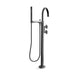 KOHLER Components Floor-mount bath filler trim with industrial handles and handshower