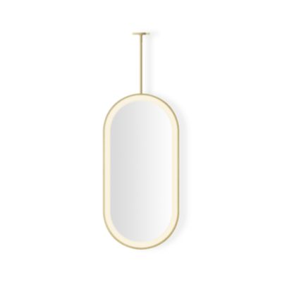 Robern Sculpt Hanging Pill Framed Mirror, 20" x 40" x 1-7/8", Perimeter Light Pattern, Warm White (3000K), Dimmable