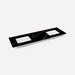 Quartz Stone Vanity Top, 72" x 1-1/8" x 23", Double Undercounter Sink, Three Hole, For Willowmere