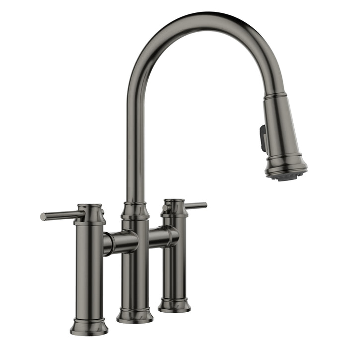 Empressa Pull-Down Dual-Spray Bridge Faucet