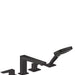hansgrohe Metropol 4-Hole Roman Tub Set Trim with Lever Handles and 1.75 GPM Handshower