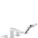 hansgrohe Metropol 4-Hole Roman Tub Set Trim with Lever Handles and 1.75 GPM Handshower