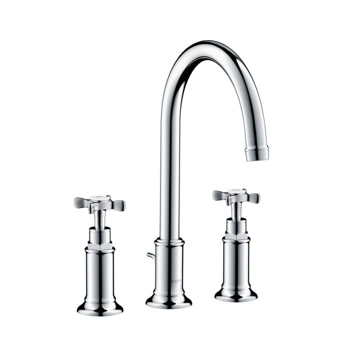 AXOR Montreux Widespread Faucet 180 with Cross Handles and Pop-Up Drain, 1.2 GPM
