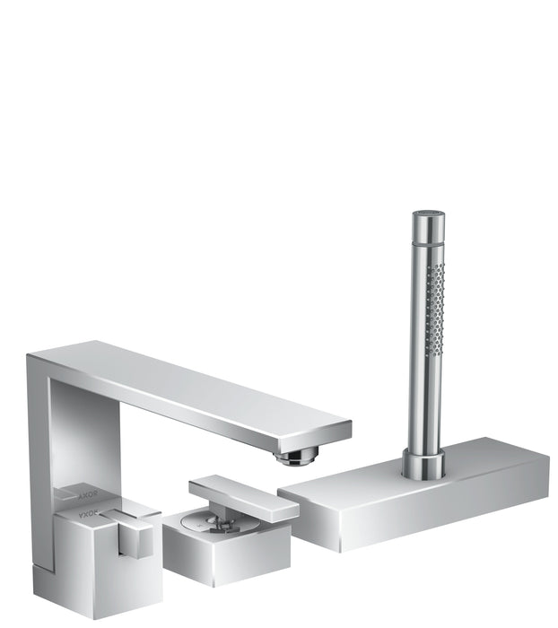 AXOR Edge 3-Hole Roman Tub Set Trim with 1.75 GPM Handshower