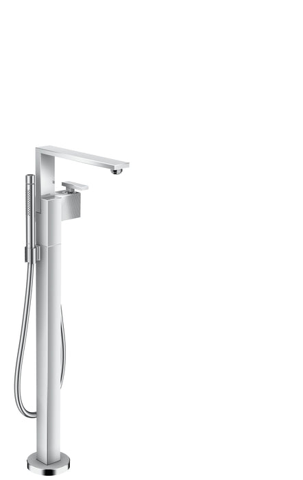 AXOR Edge Freestanding Tub Filler Trim with 1.75 GPM Handshower - Diamond Cut