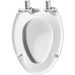 Bemis 1200E4 Affinity® Elongated Plastic Toilet Seat Featuring Stay·Tite® Seat Fastening System™, Whisper·Close®, Easy·Clean®, Precision·Fit®, and Super·Grip® Bumpers - White