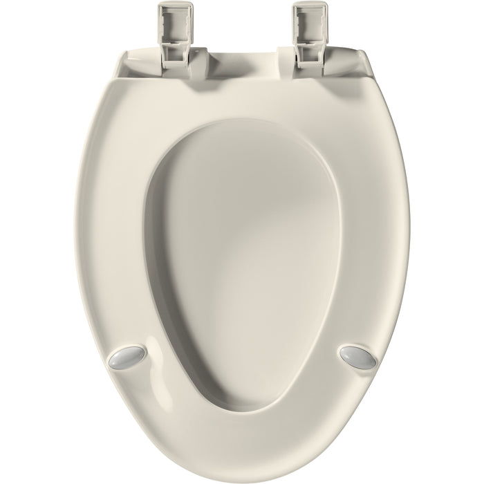 Bemis 1200E4B Affinity® Elongated Plastic Toilet Seat Featuring Stay·Tite® Seat Fastening System™, Whisper·Close®, Easy·Clean®, Precision·Fit® and Super·Grip® Bumpers - Biscuit