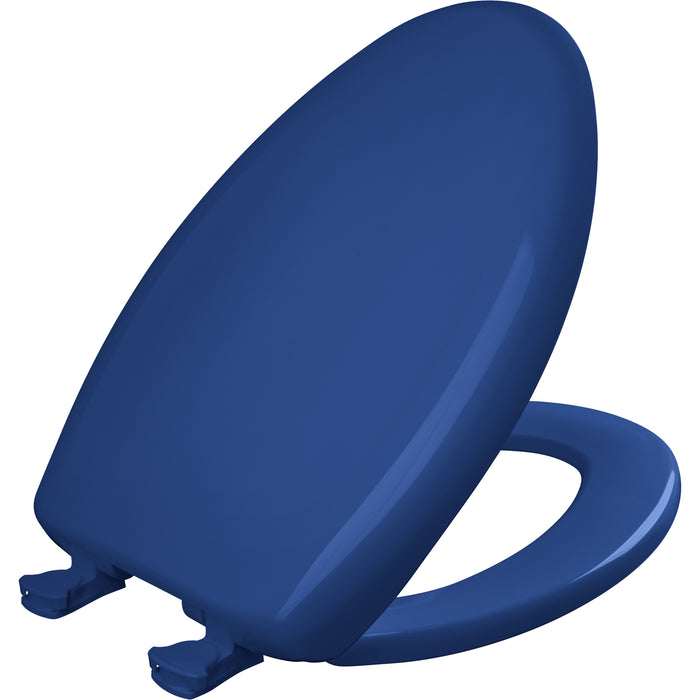 Bemis 1200SLOWT Classic Colors® Elongated Plastic Toilet Seat Featuring Stay·Tite® Seat Fastening System™, Whisper·Close®, and Easy·Clean® - Colonial Blue