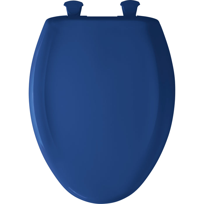 Bemis 1200SLOWT Classic Colors® Elongated Plastic Toilet Seat Featuring Stay·Tite® Seat Fastening System™, Whisper·Close®, and Easy·Clean® - Colonial Blue