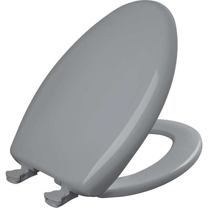 Bemis 1200SLOWT Classic Colors® Elongated Plastic Toilet Seat Featuring Stay·Tite® Seat Fastening System™, Whisper·Close®, and Easy·Clean® - Country Grey