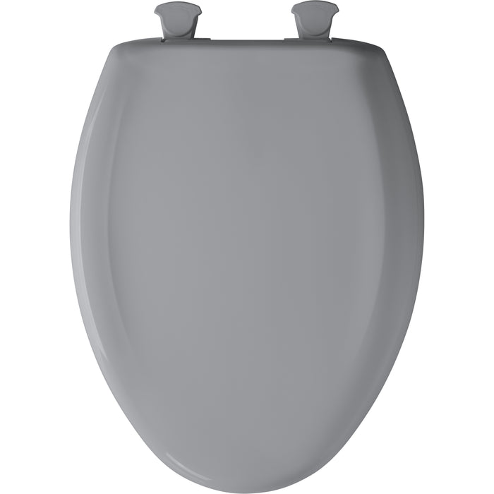 Bemis 1200SLOWT Classic Colors® Elongated Plastic Toilet Seat Featuring Stay·Tite® Seat Fastening System™, Whisper·Close®, and Easy·Clean® - Country Grey