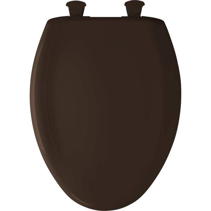 Bemis 1200SLOWT Classic Colors® Elongated Plastic Toilet Seat Featuring Stay·Tite® Seat Fastening System™, Whisper·Close®, and Easy·Clean® - Espresso Brown