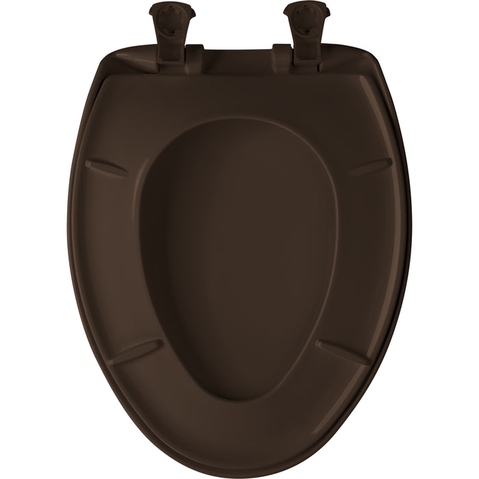 Bemis 1200SLOWT Classic Colors® Elongated Plastic Toilet Seat Featuring Stay·Tite® Seat Fastening System™, Whisper·Close®, and Easy·Clean® - Espresso Brown