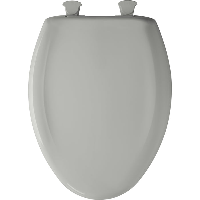Bemis 1200SLOWT Classic Colors® Elongated Plastic Toilet Seat Featuring Stay·Tite® Seat Fastening System™, Whisper·Close®, and Easy·Clean® - Ice Grey