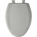 Bemis 1200SLOWT Classic Colors® Elongated Plastic Toilet Seat Featuring Stay·Tite® Seat Fastening System™, Whisper·Close®, and Easy·Clean® - Ice Grey