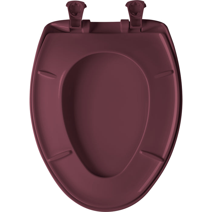 Bemis 1200SLOWT Classic Colors® Elongated Plastic Toilet Seat Featuring Stay·Tite® Seat Fastening System™, Whisper·Close®, and Easy·Clean® - Loganberry