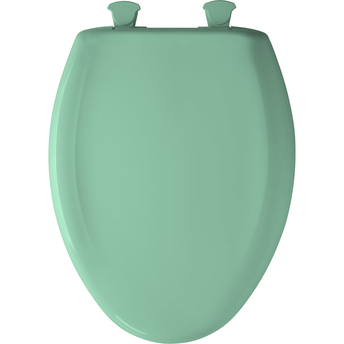 Bemis 1200SLOWT Classic Colors® Elongated Plastic Toilet Seat Featuring Stay·Tite® Seat Fastening System™, Whisper·Close®, and Easy·Clean® - Ming Green