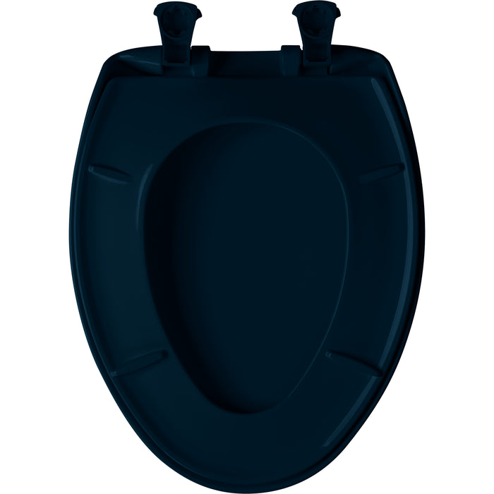 Bemis 1200SLOWT Classic Colors® Elongated Plastic Toilet Seat Featuring Stay·Tite® Seat Fastening System™, Whisper·Close®, and Easy·Clean® - Navy