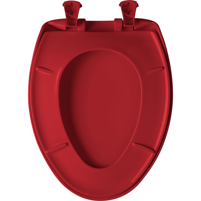 Bemis 1200SLOWT Classic Colors® Elongated Plastic Toilet Seat Featuring Stay·Tite® Seat Fastening System™, Whisper·Close®, and Easy·Clean® - Red