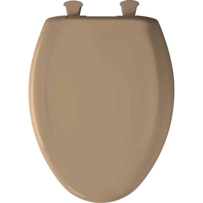 Bemis 1200SLOWT Classic Colors® Elongated Plastic Toilet Seat Featuring Stay·Tite® Seat Fastening System™, Whisper·Close®, and Easy·Clean® - Sand