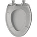 Bemis 1200SLOWT Classic Colors® Elongated Plastic Toilet Seat Featuring Stay·Tite® Seat Fastening System™, Whisper·Close®, and Easy·Clean® - Silver