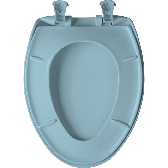 Bemis 1200SLOWT Classic Colors® Elongated Plastic Toilet Seat Featuring Stay·Tite® Seat Fastening System™, Whisper·Close®, and Easy·Clean® - Twilight Blue