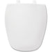 Bemis 1240200 Round Closed Front Plastic Toilet Seat in White Fits Eljer Emblem Toilets with Top·Tite® Hinges - White