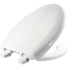 Bemis 1250TTA Plastic Open Front with Cover Toilet Seat with Top·Tite® Hinges - White