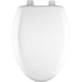 Bemis 1250TTA Plastic Open Front with Cover Toilet Seat with Top·Tite® Hinges - White