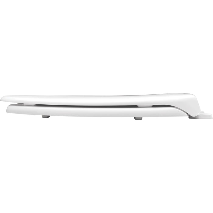 Bemis 1250TTA Plastic Open Front with Cover Toilet Seat with Top·Tite® Hinges - White