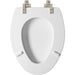 Bemis 126NISLA Mayfair by Bemis Benton® Elongated Enameled Wood White Featuring Stay·Tite® Seat Fastening System™ and Whisper·Close® with Metal Brushed Nickel Hinges - White