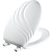 Bemis 127ECA Mayfair by Bemis Swirl™ Elongated Enameled Wood Swirl Design Toilet Seat in White with Stay·Tite® Seat Fastening System™ and Easy·Clean® - White