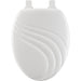 Bemis 127ECA Mayfair by Bemis Swirl™ Elongated Enameled Wood Swirl Design Toilet Seat in White with Stay·Tite® Seat Fastening System™ and Easy·Clean® - White