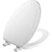 Bemis 134ECA Mayfair by Bemis Ivy™ Elongated Enameled Wood Ivy Design Toilet Seat in White with Stay·Tite® Seat Fastening System™ and Easy·Clean® - White