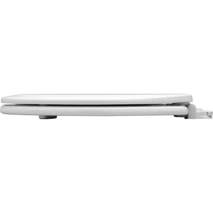 Bemis 1500EC Elongated Enameled Wood Closed Front with Cover Featuring Easy·Clean® Hinges - Cotton White