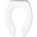 Bemis 1655CT Elongated Plastic Open Front Less Cover Toilet Seat Featuring Stay·Tite® Commercial Fastening System™ with Check Hinge - White