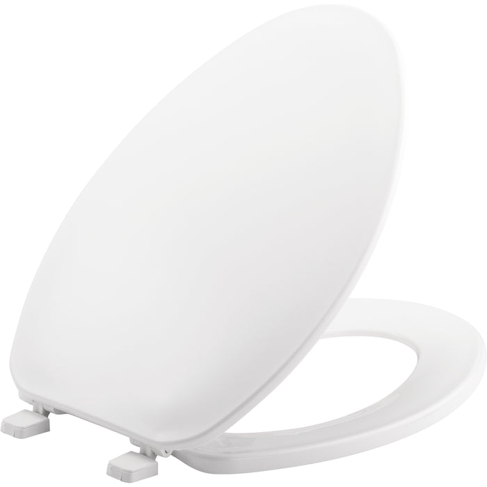 Bemis 170 Elongated Plastic Closed Front with Cover Toilet Seat with Top·Tite® Hinges - White