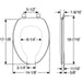 Bemis 175 Elongated Plastic Open Front with Cover Toilet Seat with Top·Tite® Hinges - Dimensions