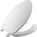 Bemis 175 Elongated Plastic Open Front with Cover Toilet Seat with Top·Tite® Hinges - White