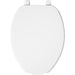 Bemis 175 Elongated Plastic Open Front with Cover Toilet Seat with Top·Tite® Hinges - White