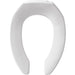 Bemis 1955CT Elongated Open Front Less Cover Commercial Plastic Toilet Seat Featuring Stay·Tite® Commercial Fastening System™ Check Hinge - White