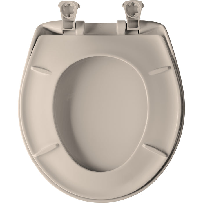 Bemis 200SLOWT Classic Colors® Round Plastic Toilet Seat Featuring Stay·Tite® Seat Fastening System™, Whisper·Close®, and Easy·Clean® - Blush