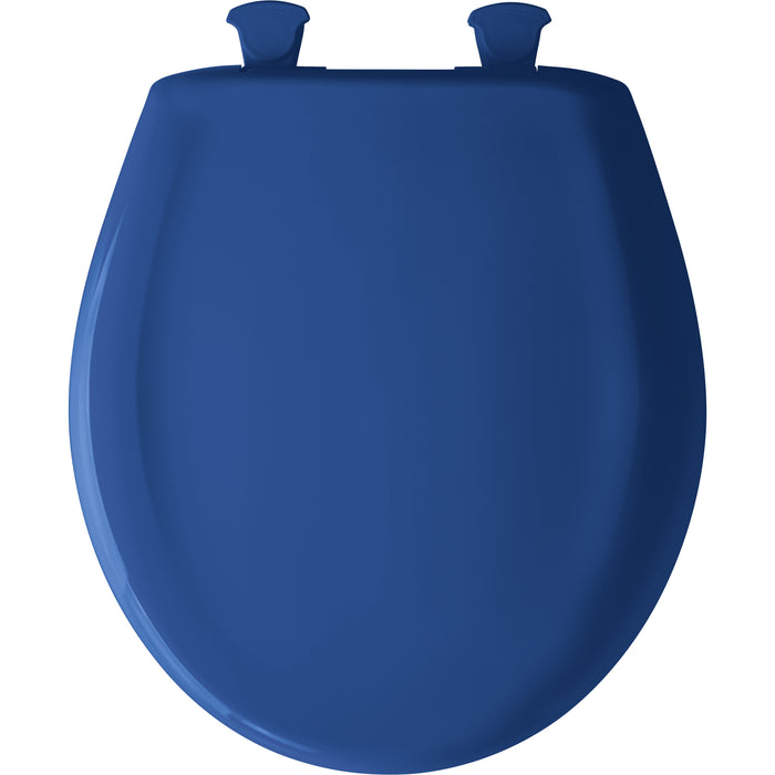 Bemis 200SLOWT Classic Colors® Round Plastic Toilet Seat Featuring Stay·Tite® Seat Fastening System™, Whisper·Close®, and Easy·Clean® - Colonial Blue