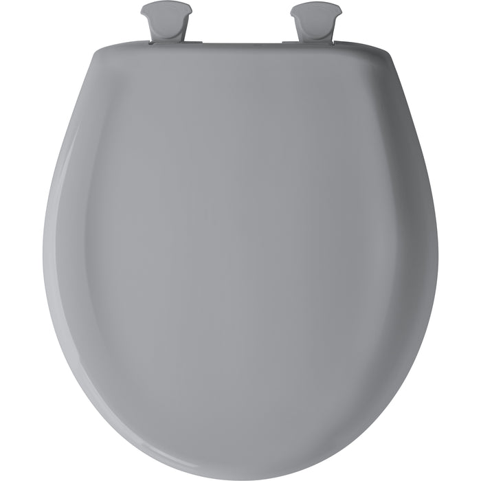 Bemis 200SLOWT Classic Colors® Round Plastic Toilet Seat Featuring Stay·Tite® Seat Fastening System™, Whisper·Close®, and Easy·Clean® - Country Grey