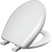 Bemis 200SLOWT Classic Colors® Round Plastic Toilet Seat Featuring Stay·Tite® Seat Fastening System™, Whisper·Close®, and Easy·Clean® - Crane White