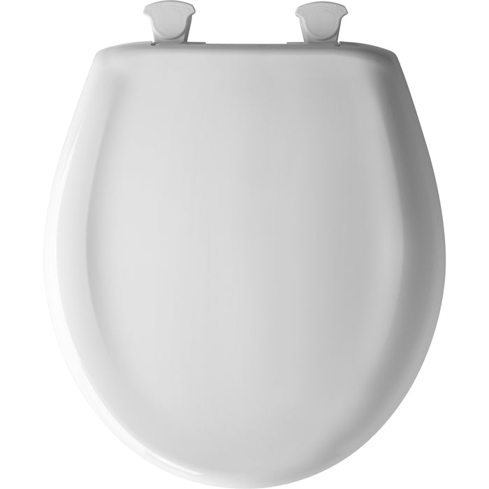 Bemis 200SLOWT Classic Colors® Round Plastic Toilet Seat Featuring Stay·Tite® Seat Fastening System™, Whisper·Close®, and Easy·Clean® - Crane White